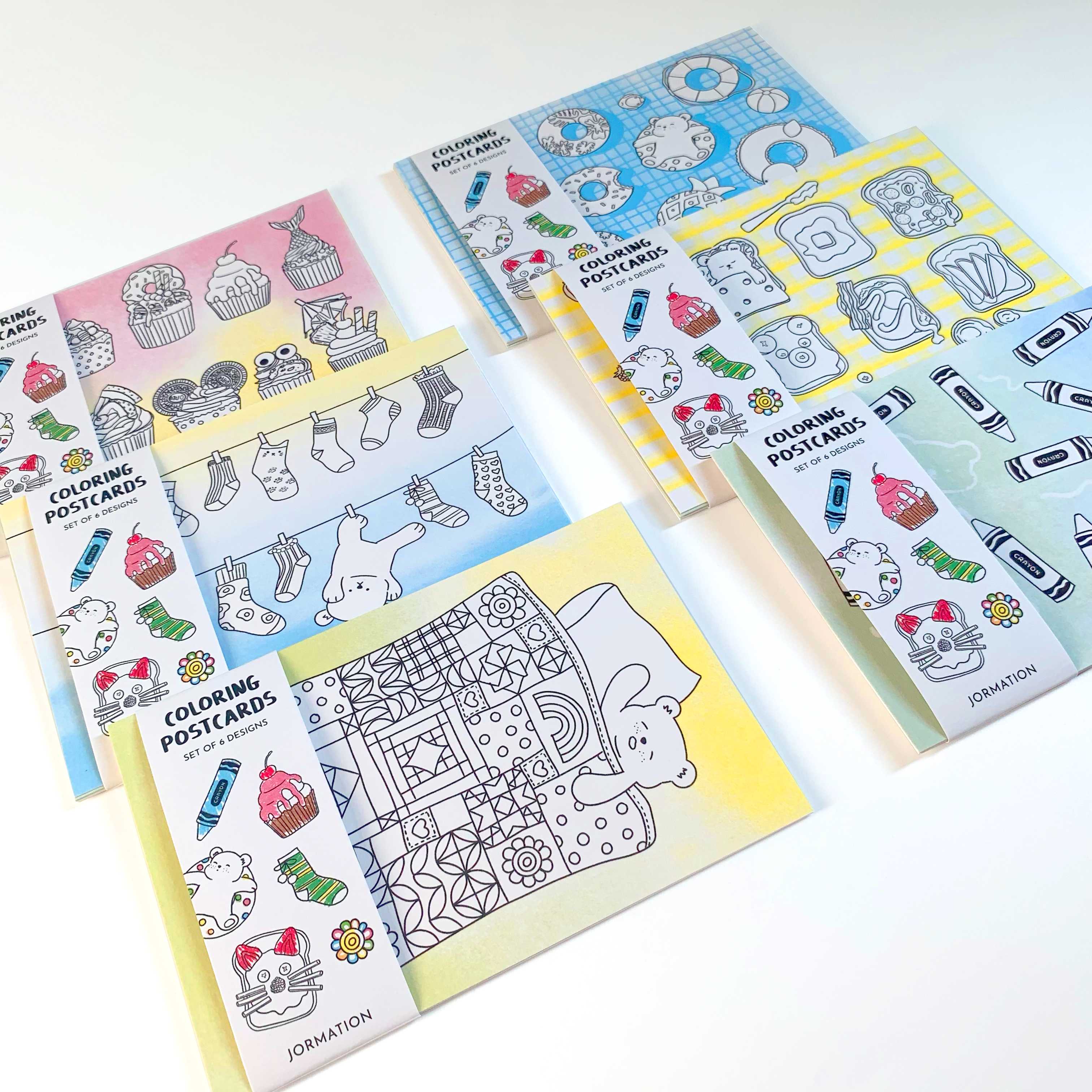 Coloring Postcards Set (6pcs.)