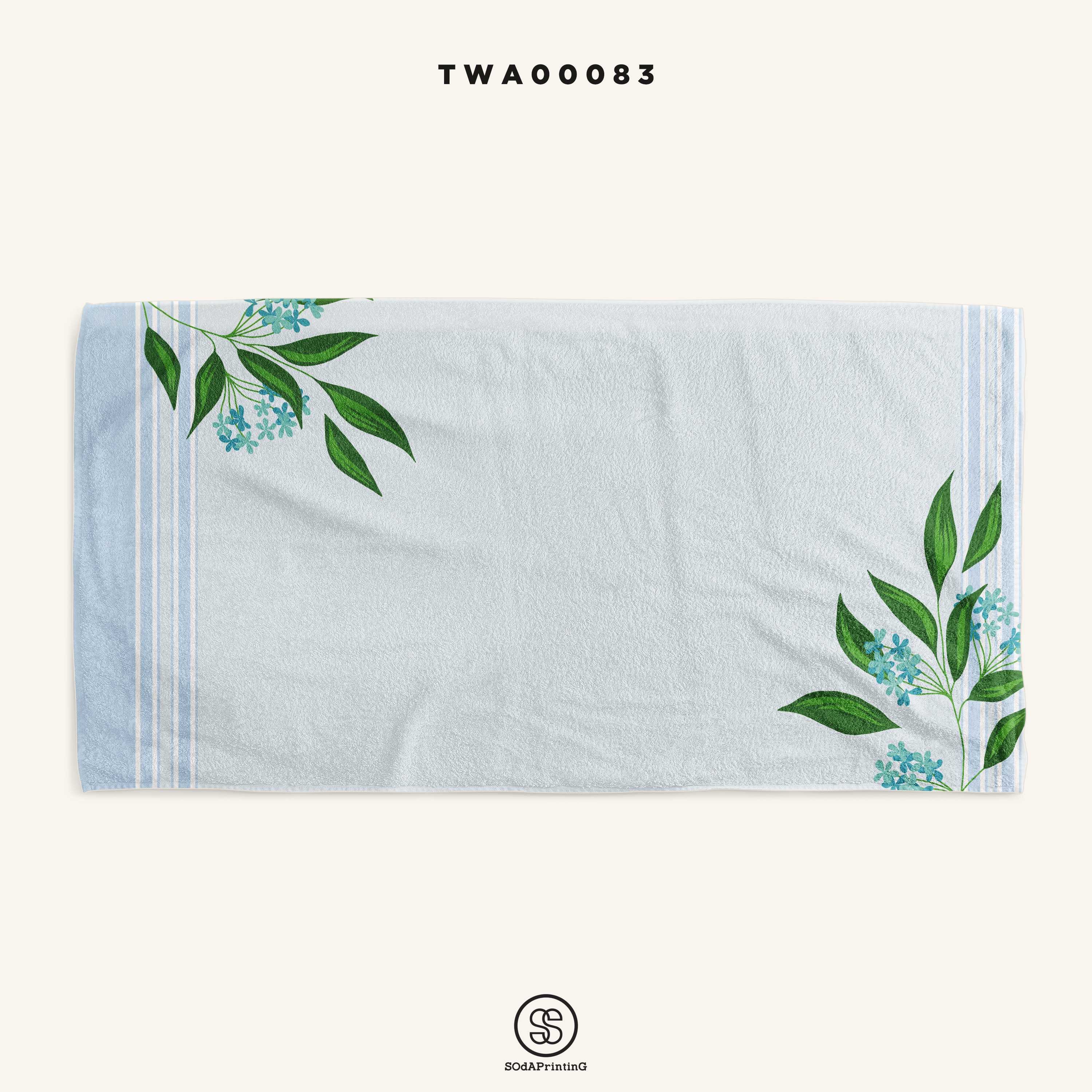 ผ้าเช็ดตัว ลาย Leaf  รหัส TWA00083 #SOdAtowel #SOdAhome