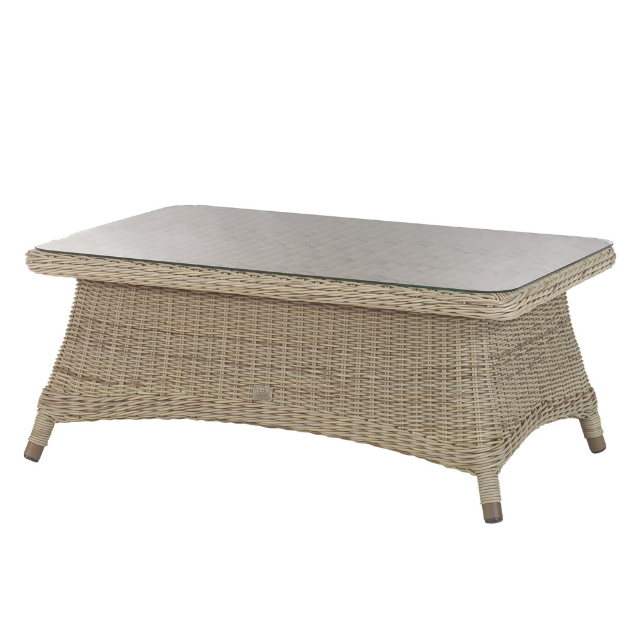 211672 BRIGHTON coffee table with glass Pure