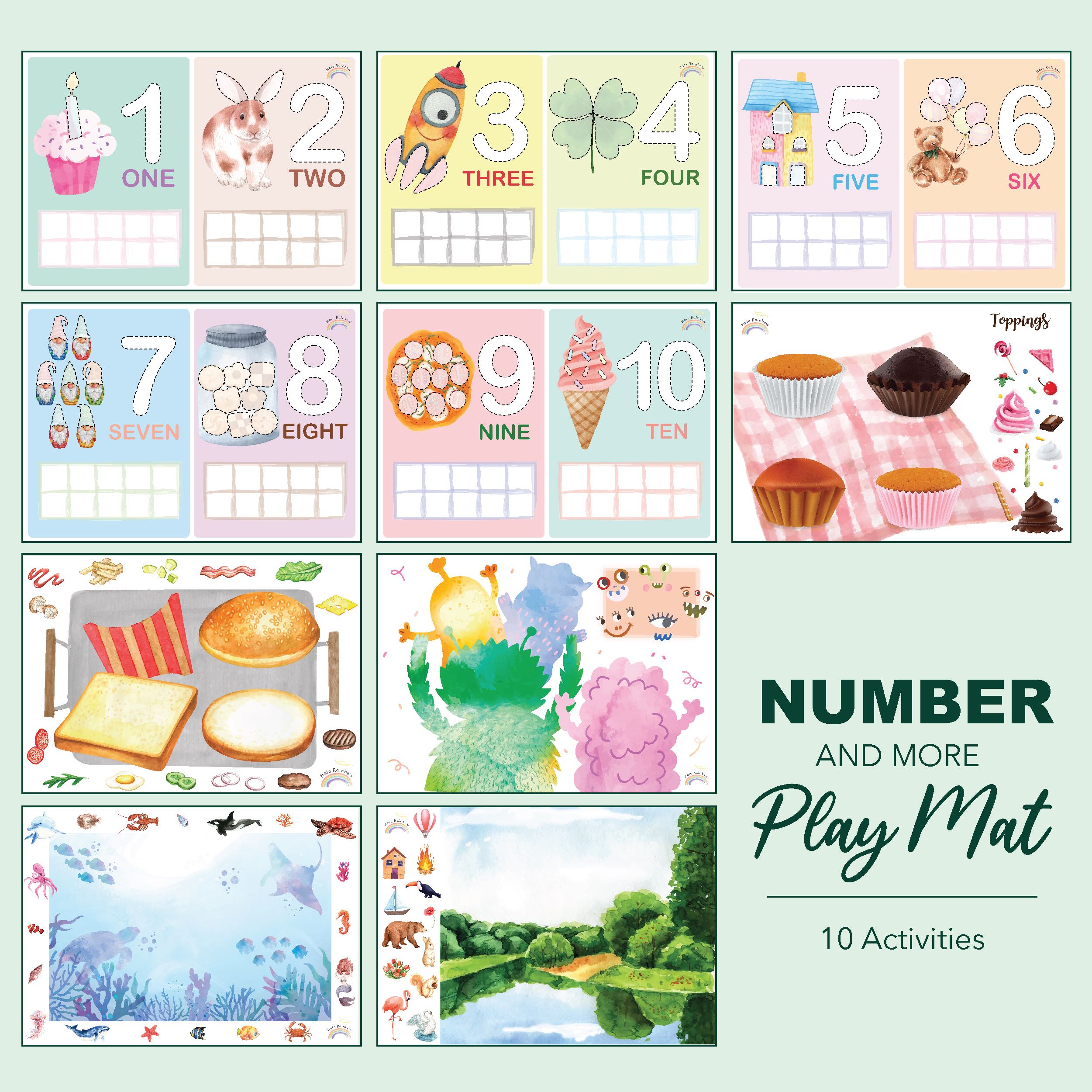 Playdough Mat - Number and more
