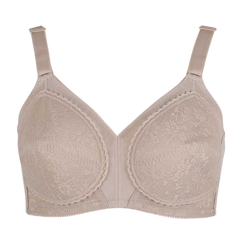 Triumph 10001745 Form & Beauty 075 P 00AF เสื้อในไม่มีโครง ซับฟองน้ำบาง สีน้ำตาล