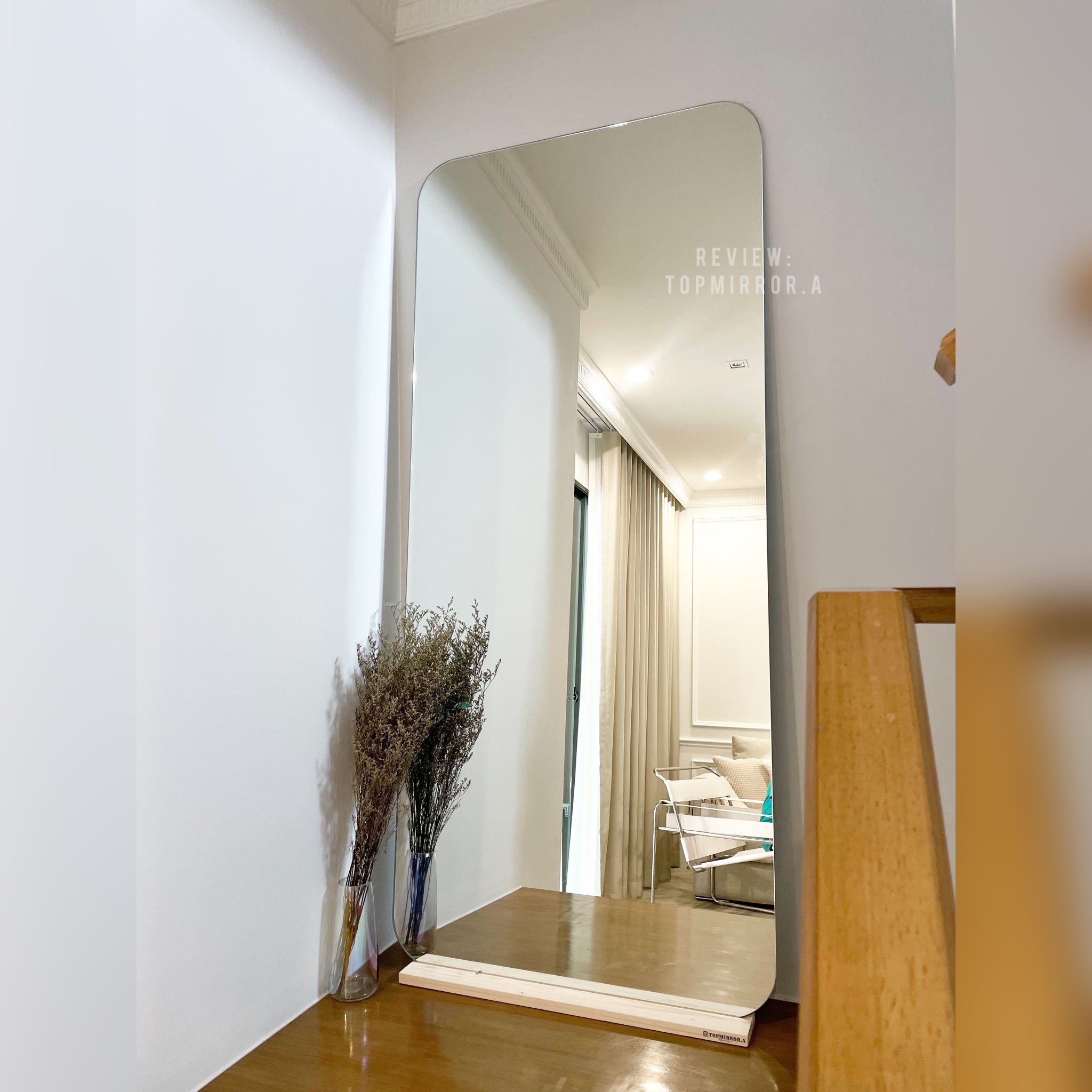 Over door ทรงมน4มุม 80x180 ซม. (แถมฐานไม้)