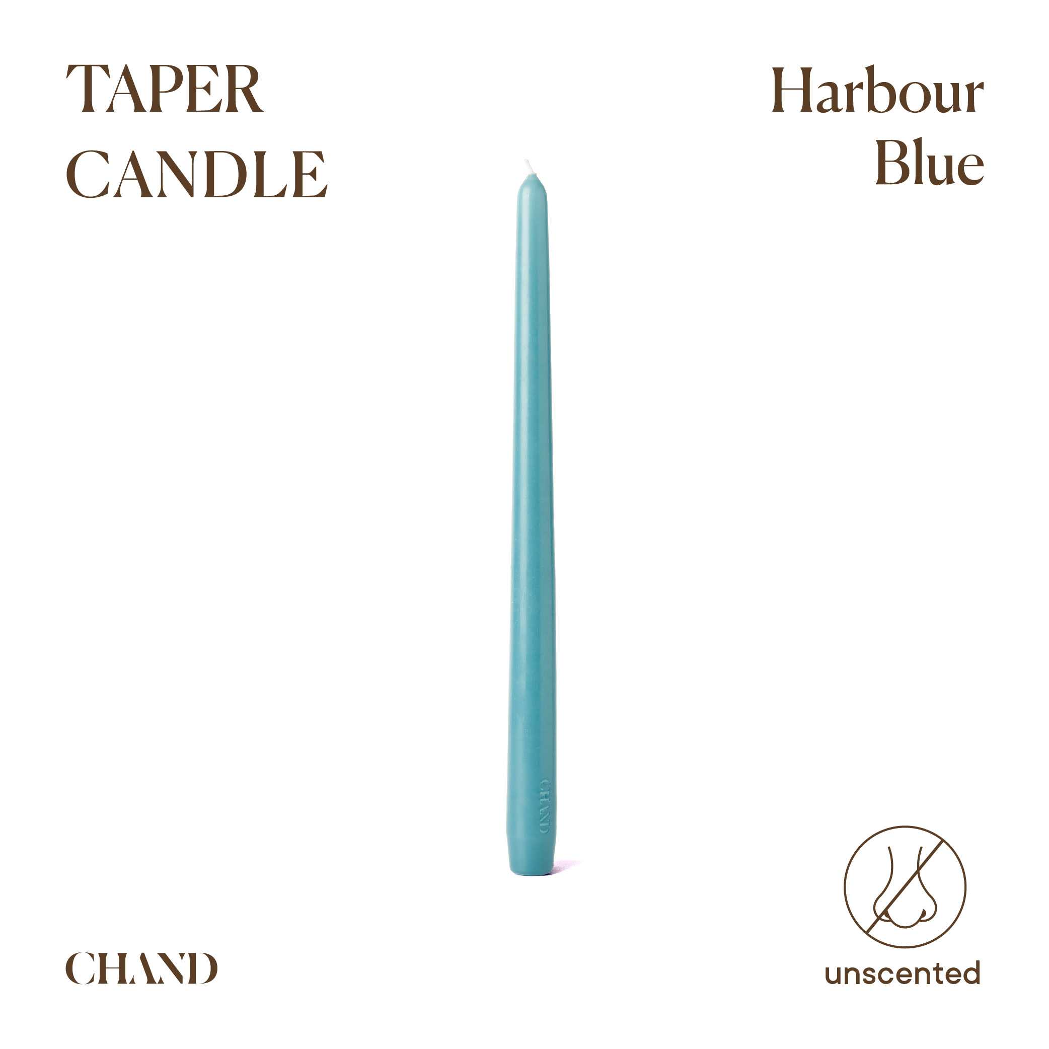 Harbour  Blue Taper Candle