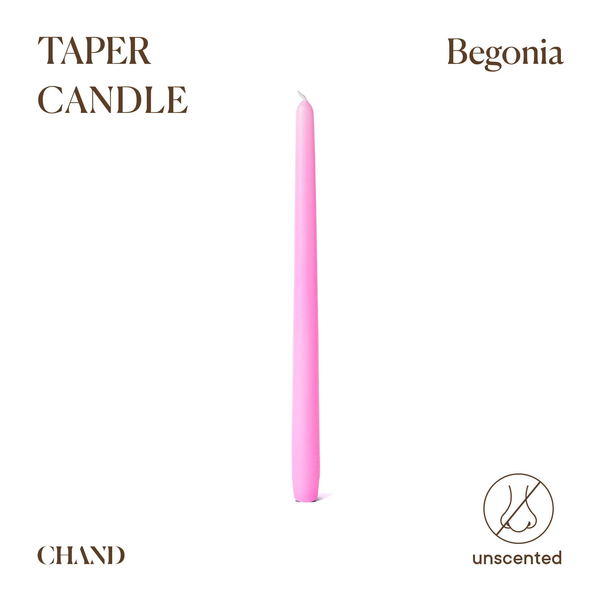 Begonia Taper Candle