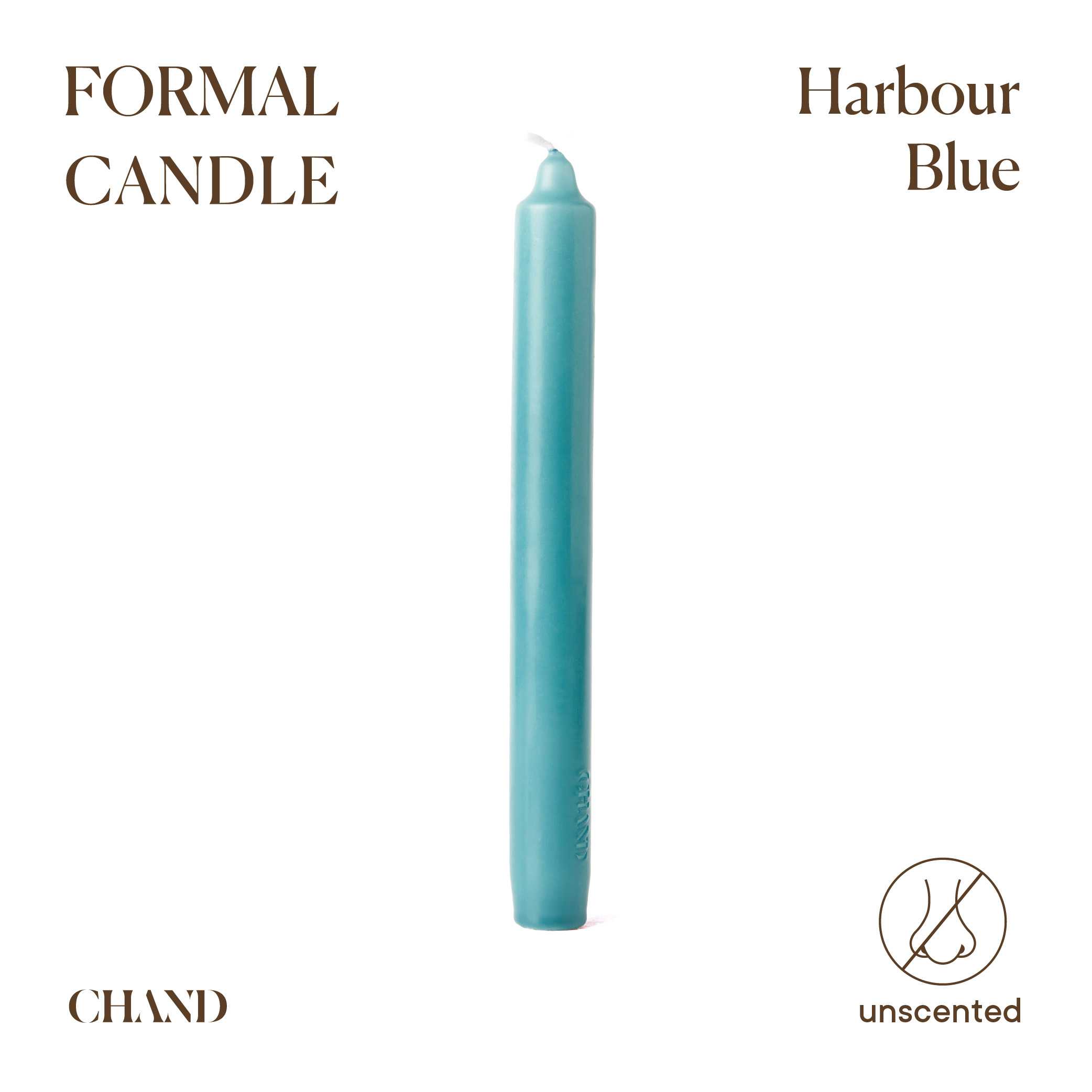 Harbor Blue Formal Candle