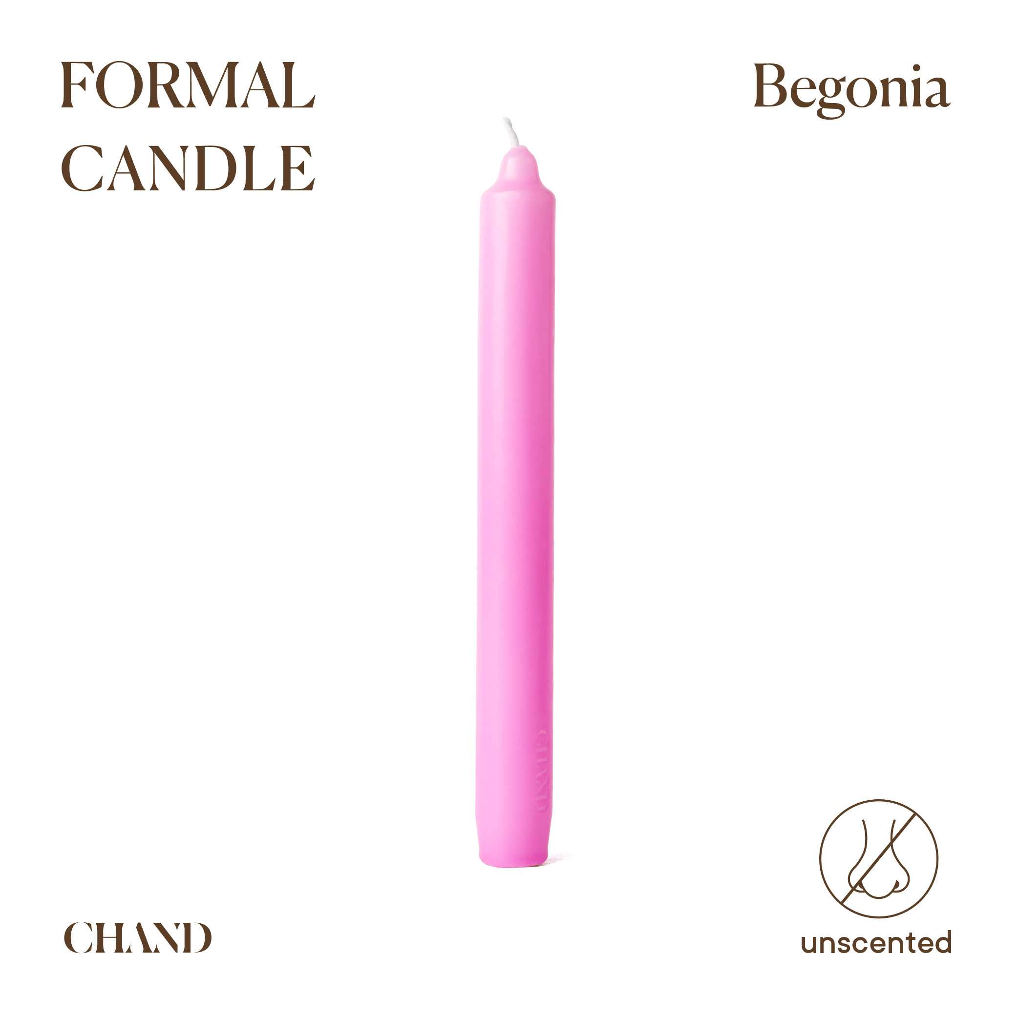Begonia Formal Candle