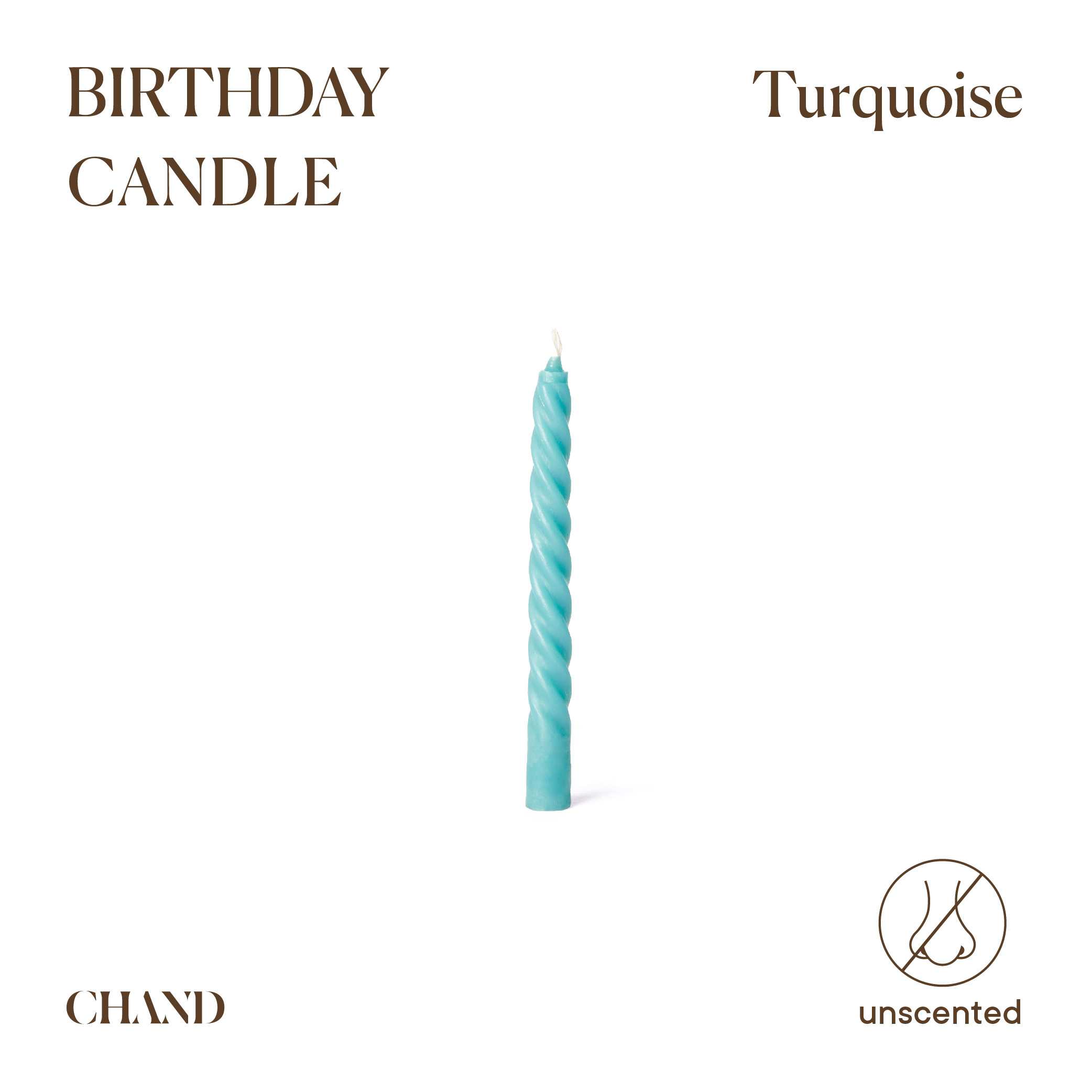 Turqoise Birthday Candle