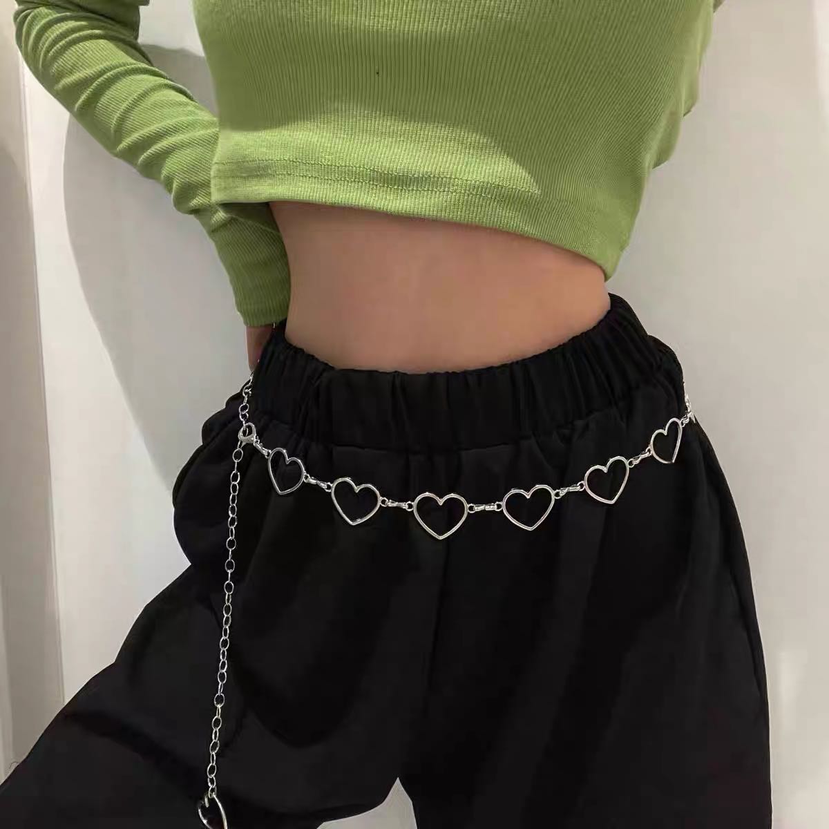 พร้อมส่ง🖤สายคล้องเอวหัวใจ