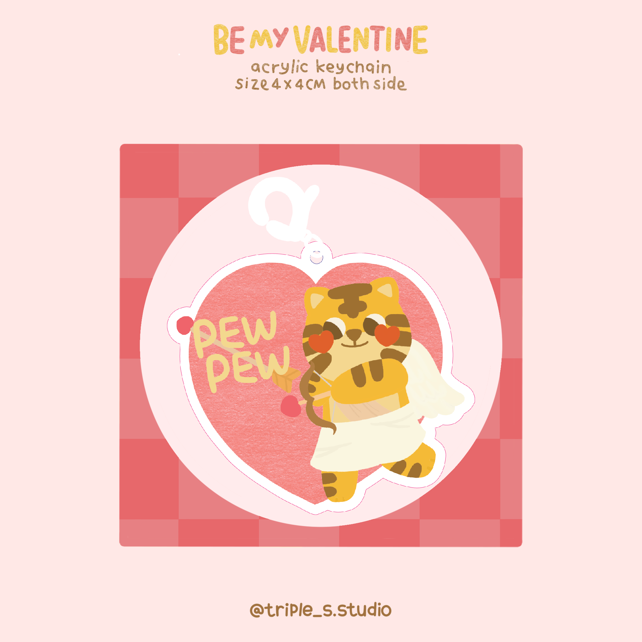 Tiger Cupid 💘 | Acrylic Keychain