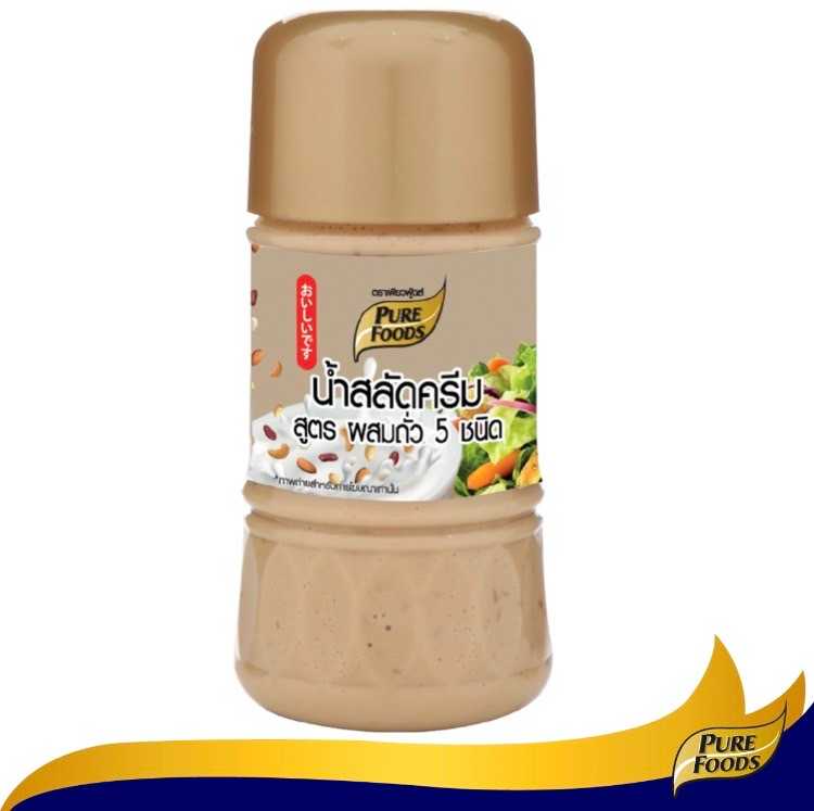 น้ำสลัดครีม สูตรผสมถั่ว 5 ชนิด 150 กรัม ตรา เพียวฟู้ดส์