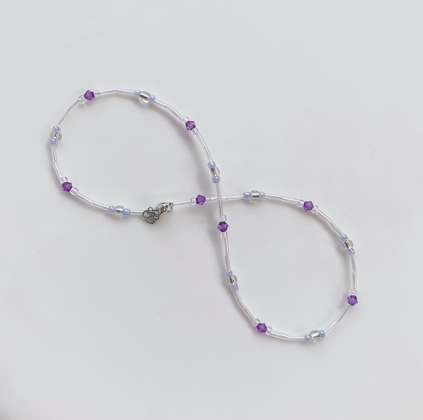 Purple crystal necklace 
