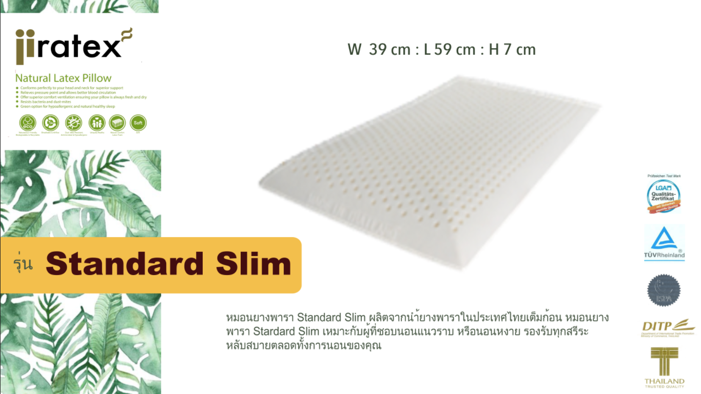 หมอนยางพารา รุ่น StandardSlim