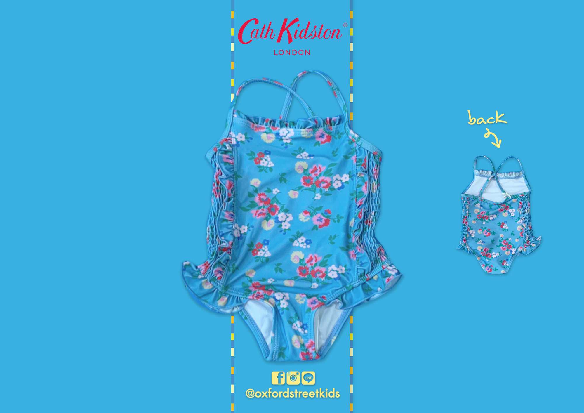 ✅ [9-12M] Cath Kidston Floral Swimsuit ชุดว่ายน้ำเด็ก แคท คิดสตัน