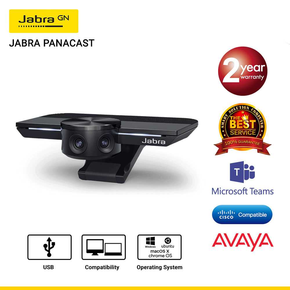 JABRA PANACAST กล้อง Intelligent 180° 4K สำหรับการประชุมทางไกล