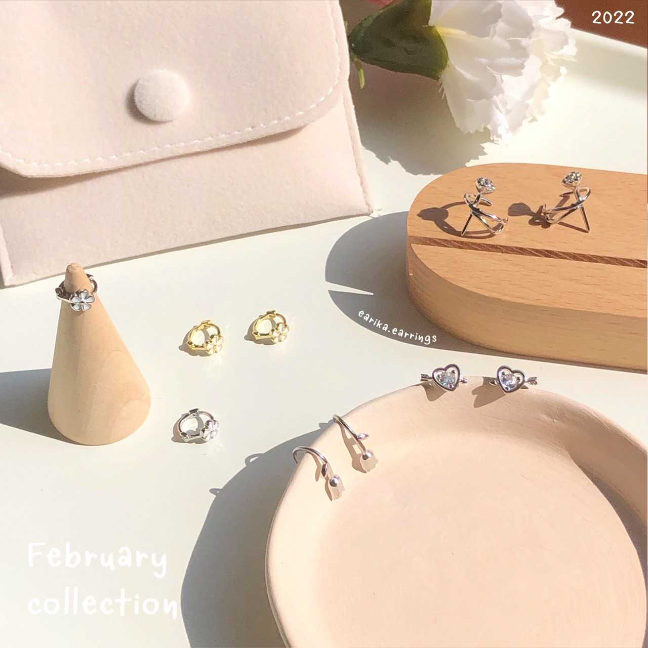 earika.earrings - ต่างหูเงินแท้ S92.5 คอลเลคชั่นต้นเดือนกุมภาพันธ์ 2022 (2) เหมาะสำหรับคนแพ้ง่าย