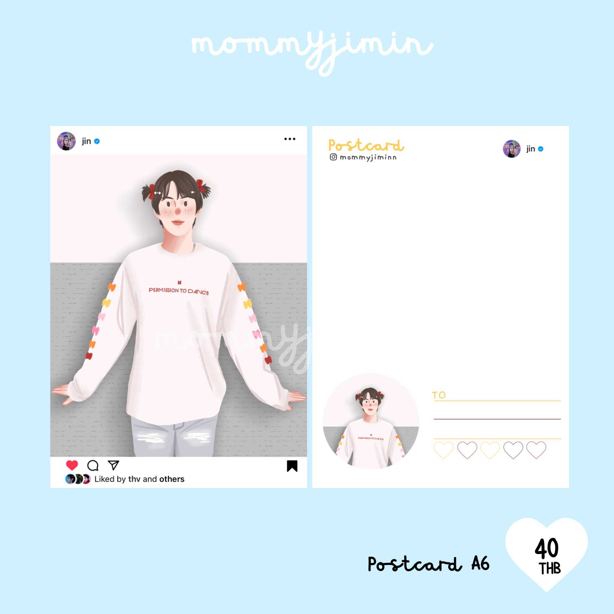 Postcard BTS IG jin by mommyjiminn
