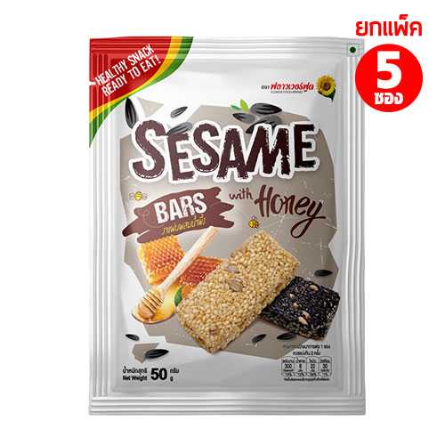 ฟลาวเวอร์ฟูด งาแผ่นผสมน้ำผึ้ง ขนาด 50 กรัม แพ็ค 5 ซอง