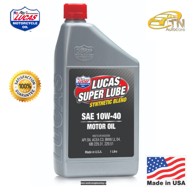 LUCAS SAE 10W-40 blend-synthetic ปริมาณ 1000 ml.