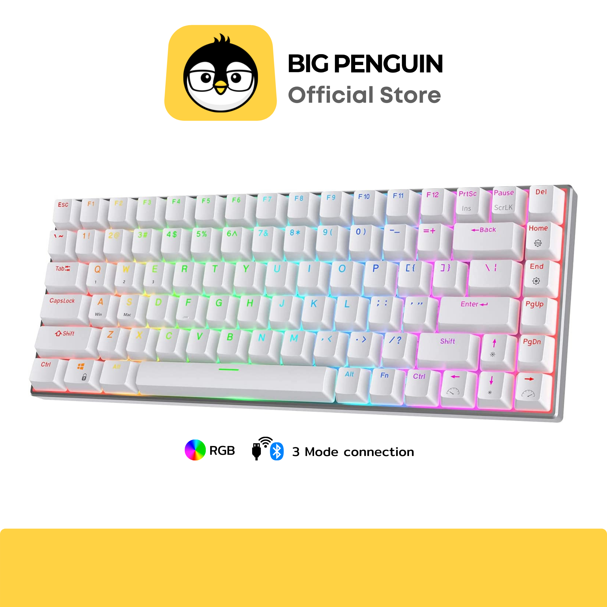 RK84 PRO RGB Hotswap Aluminum (3 Mode: Cable, Wireless, Bluetooth)