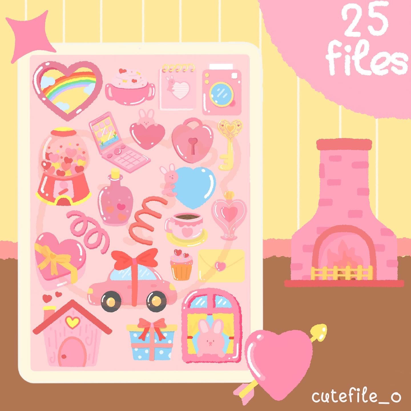 valentine mini sticker Vll
