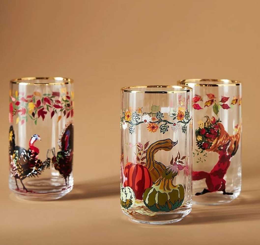 Inslee GlassTurkey // แก้วลายไก่ Anthropologie