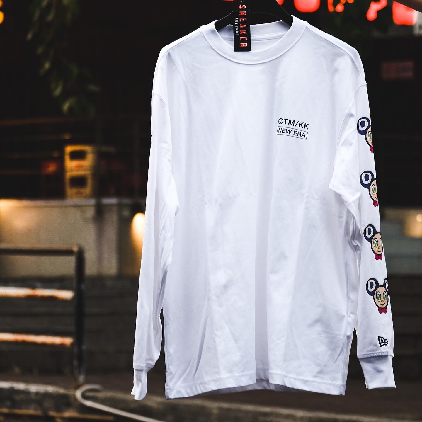 New Era x Takashi Murakami DOB Relaxed Fit Long Sleeve Tee White