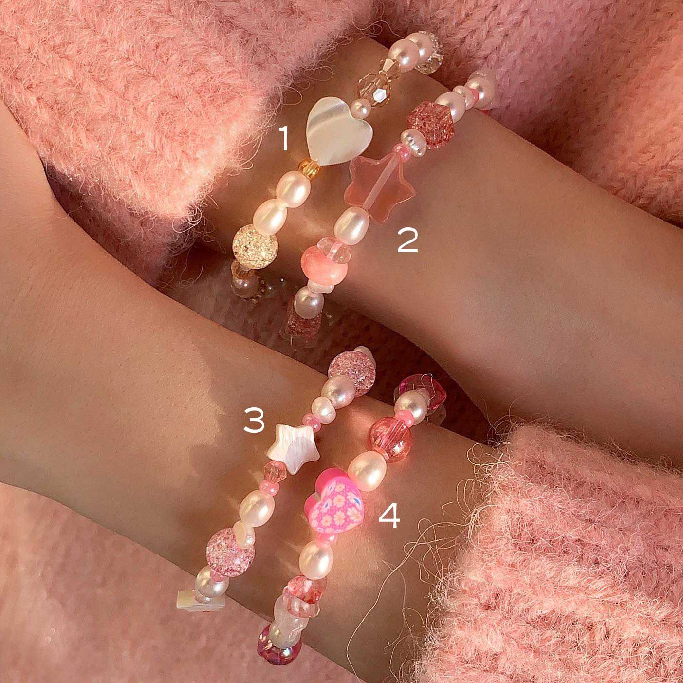 BRACELETS (PINK/WHITE)