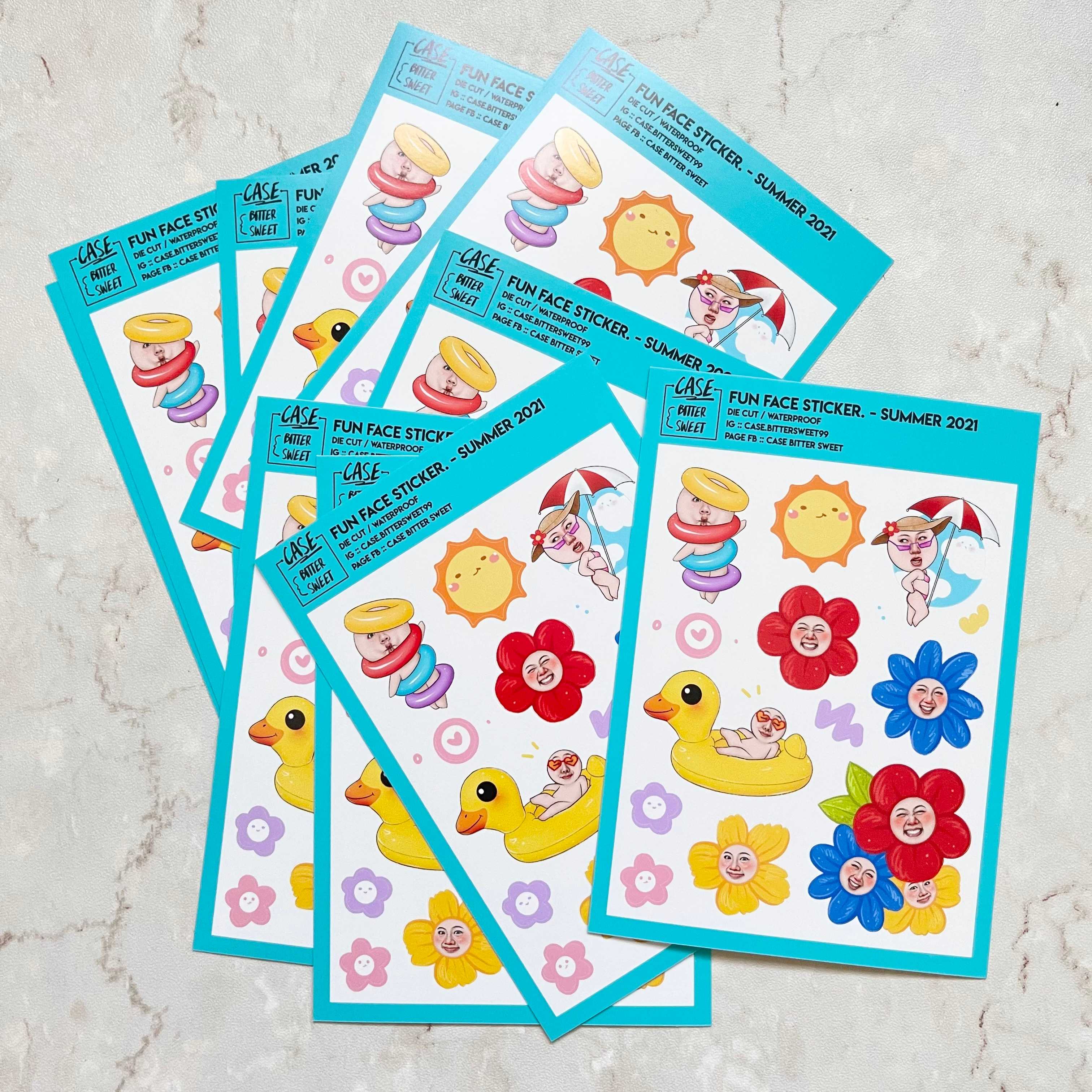 สติ๊กเกอร์ FUNNY FACE STICKER :: SUMMER 2021