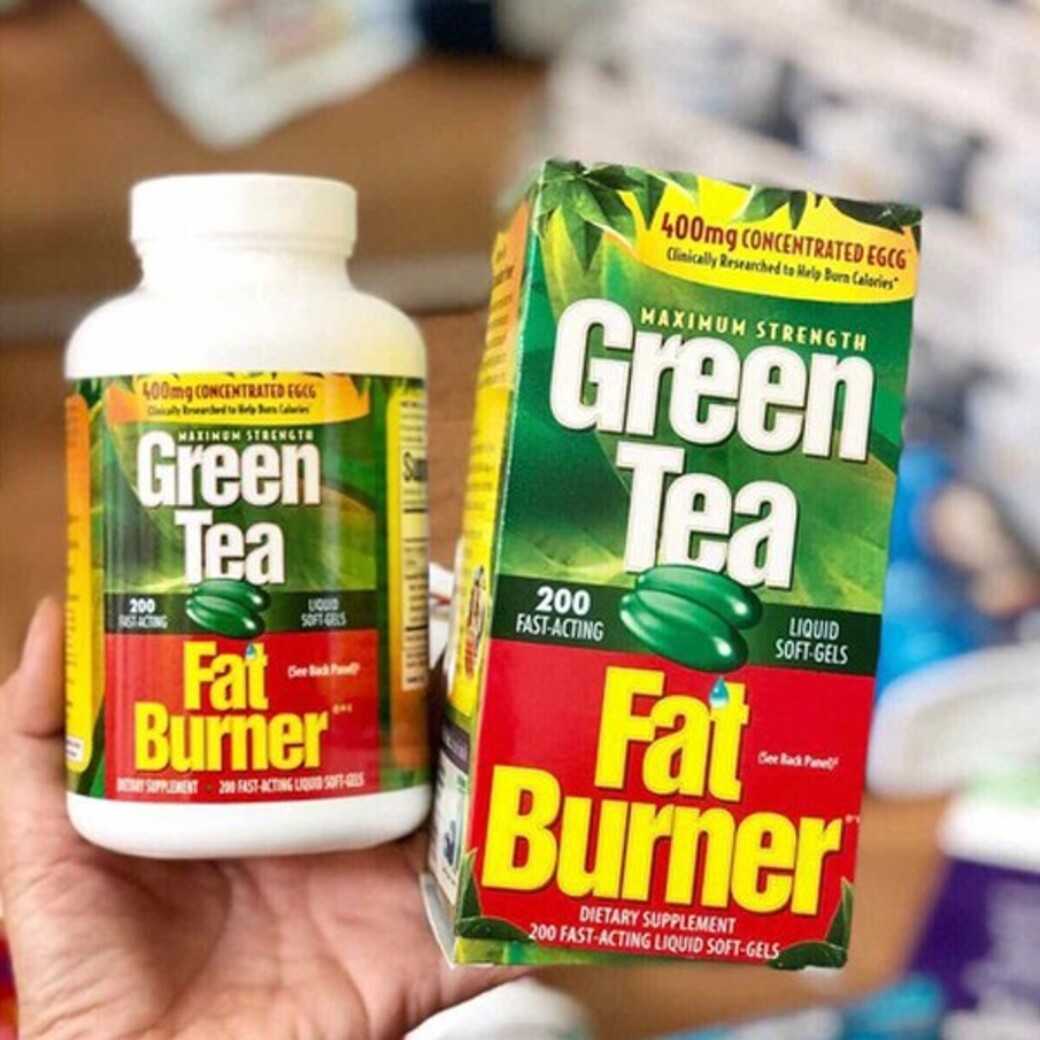 Green Tea Fat Burner 200 Softgels ช่วยเผาผลาญไขมัน ยับยั้งการดูดซึมไขมันใหม่ทำให้ส่วนเกินหายไป