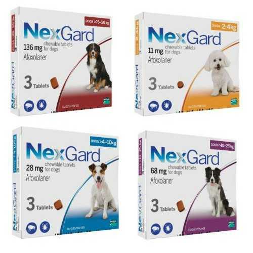 (สั่งทางแชทถูกกว่า) NEXGARD แบบธรรมดา กำจัดเห็บ หมัด ไรหู ไรขี้เรื้อนสุนัข บรรจุ 3 เม็ด