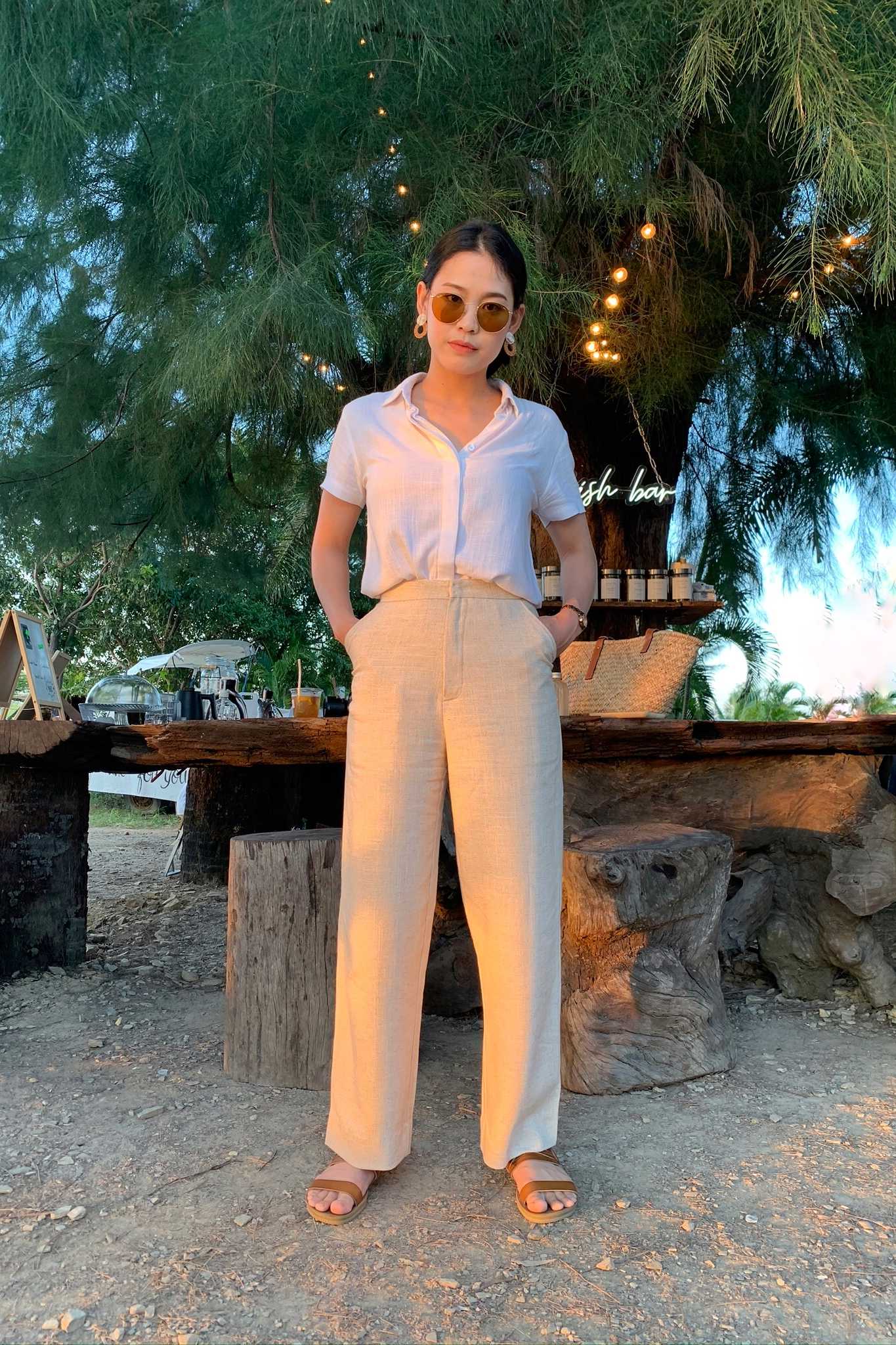 Basic Long Pants - กางเกงทรงกระบอก ผ้าใยธรรมชาติ