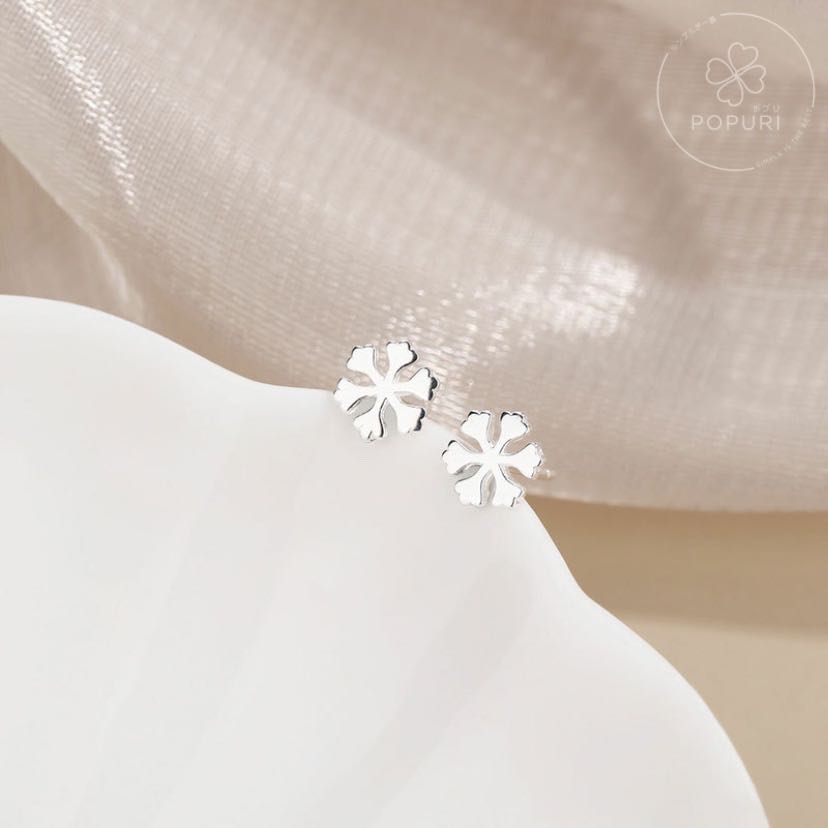  Earring - Classic snowflake (besnow004)