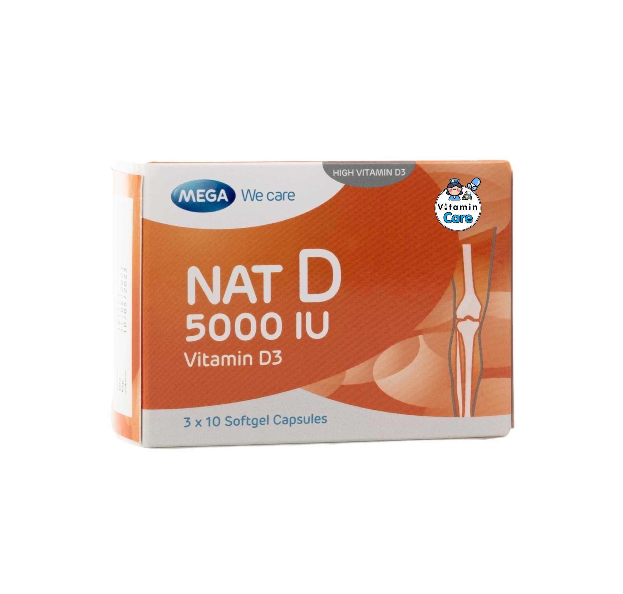 Mega We Care Nat D 5000iu (30 แคปซูล)