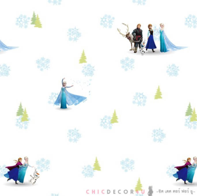 สติ๊กเกอร์ฝ้าติดกระจกเอลซ่า DPG-33206 Elsa Winter Kingdom กว้าง100ซม ยาวเมตรละ