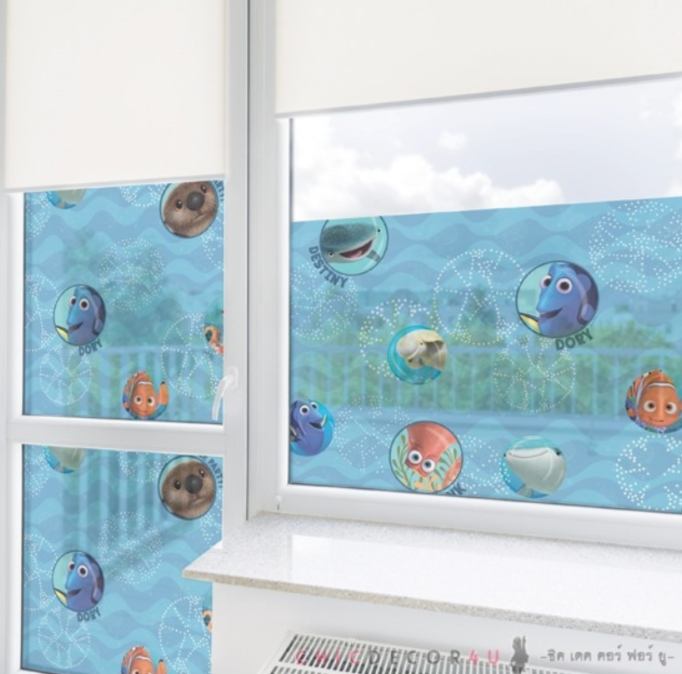 สติกเกอร์ฝ้าติดกระจก DPG-33204 Finding Dory ดอรี่ กว้าง100ซม ยาวเมตรละ