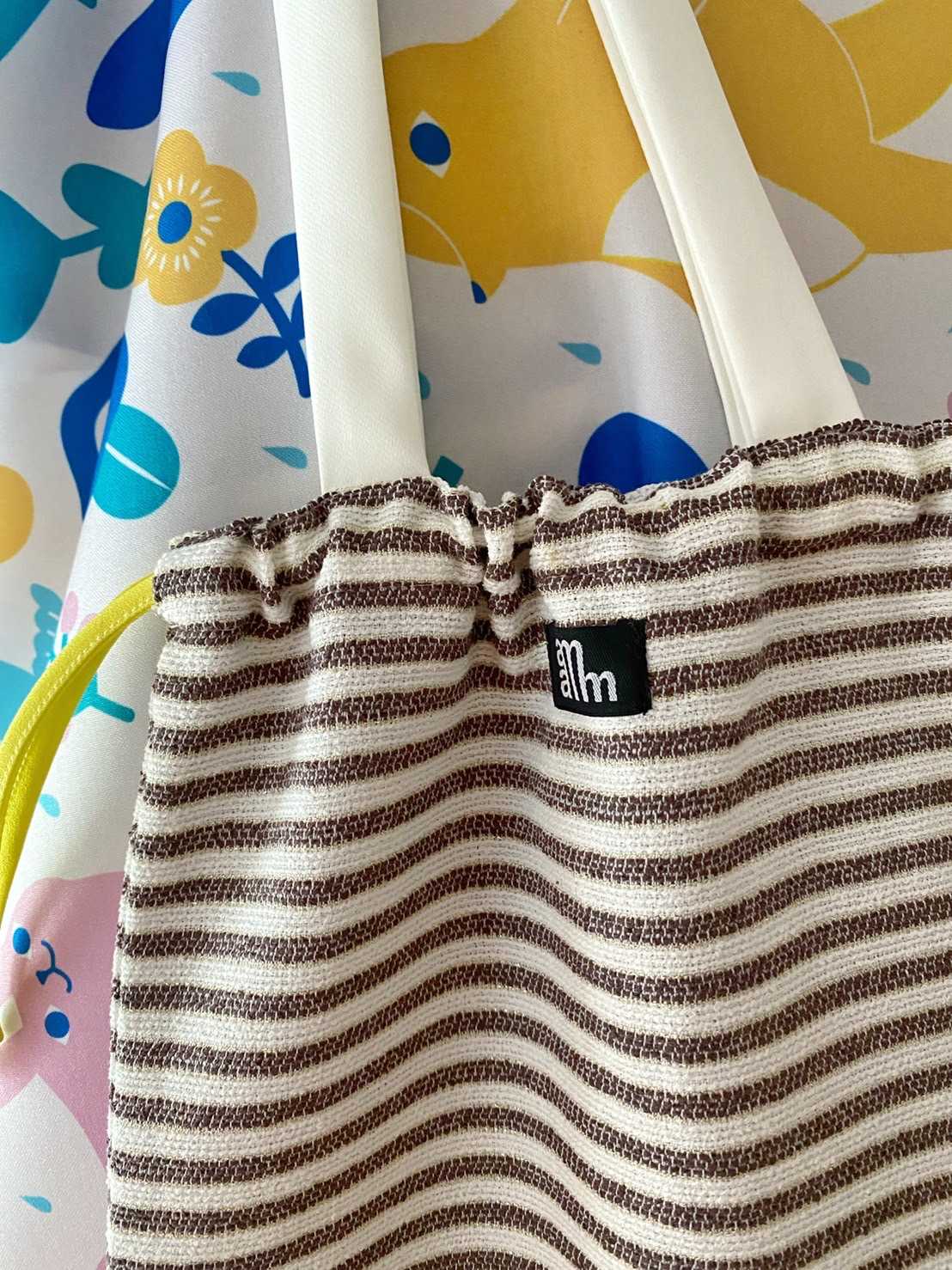 Tote bag - stripe brown