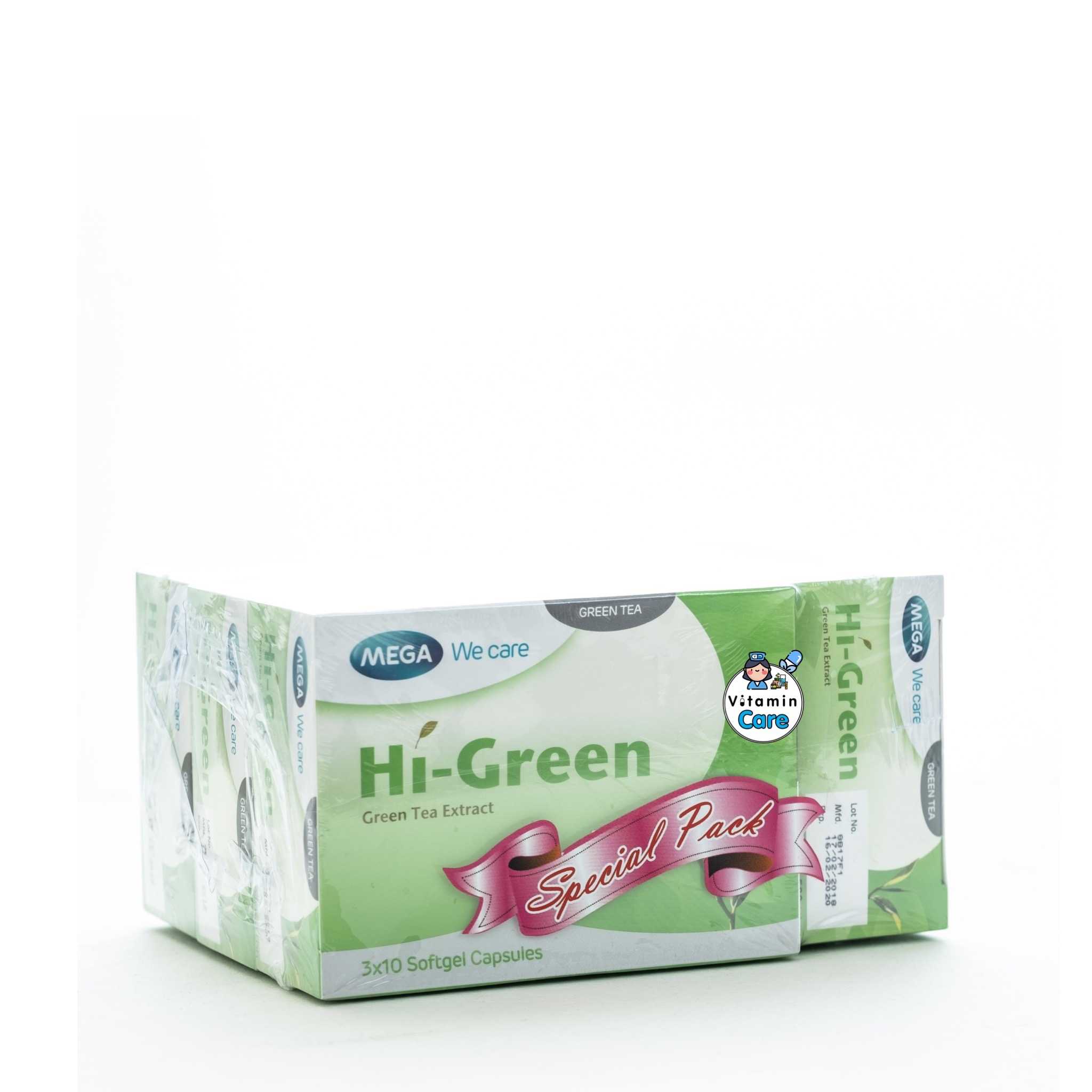 Mega We Care Hi-Green ไฮ-กรีน (30 เม็ด x 4 กล่อง)
