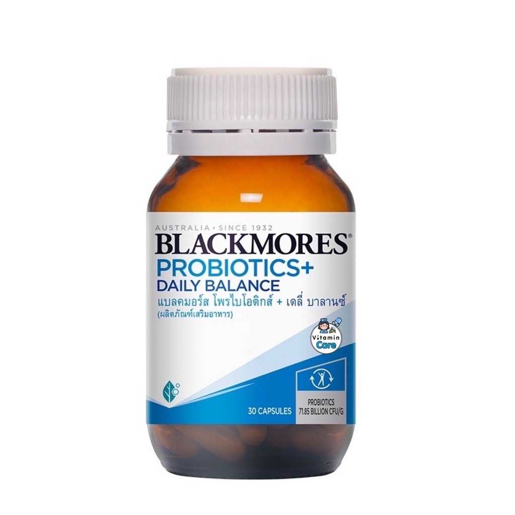 Blackmores Probiotics+Daily Balance แบลคมอร์ส โพรไบโอติกส์ + เดลี่ บาลานซ์ (30 แคปซูล)