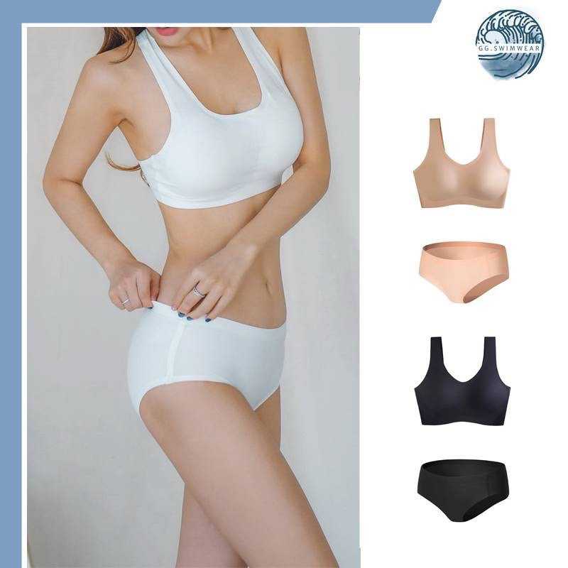 เซ็ต ชุดชั้นใน ไร้ขอบ ใส่คู่ชุดว่ายน้ำ Inner Wear