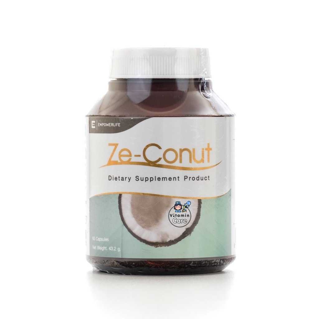 Ze-Conut ซีโคนัท น้ำมันมะพร้าวสกัดเย็นธรรมชาติ (60 แคปซูล)