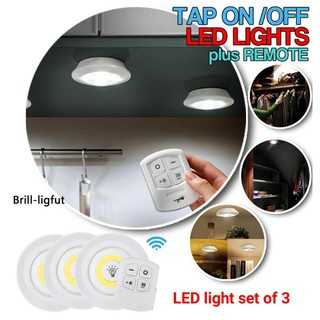 ไฟ LED ติดผนัง ไฟติดเพดาน ไฟทางเดิน 3ชิ้น/ชุดพร้อมรีโมท LED light with Remote Control set of 3