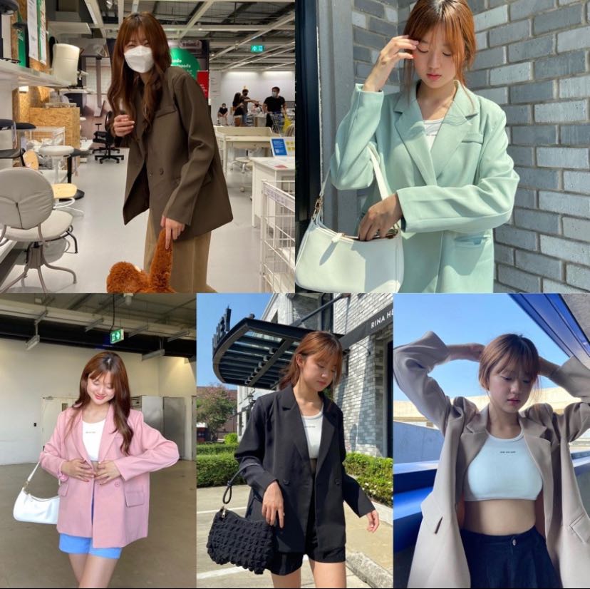 TEMPO blazer 🛹📋 เสื้อเบเซอร์แขนยาวสีพื้นทรง formal มี5สี (C7582)