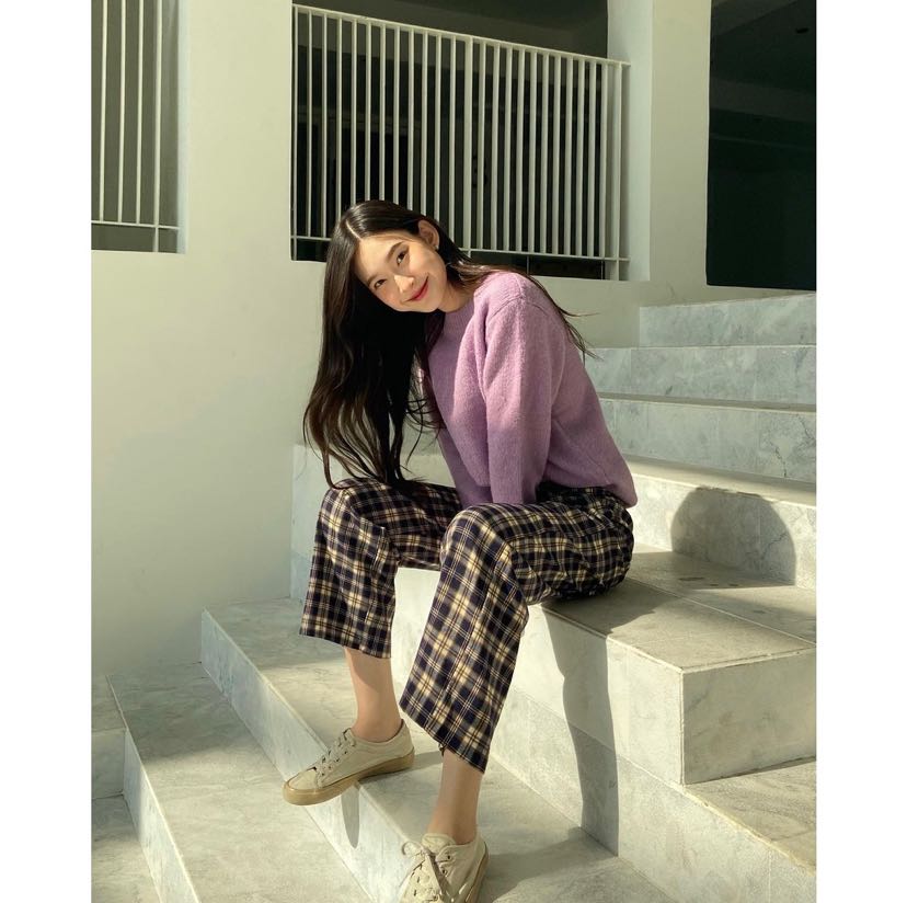 RILAY sweater 🍨🍒 เสื้อสเวตเตอร์แขนยาวผ้าไหมพรมสีพื้น มี4สี (C7534)