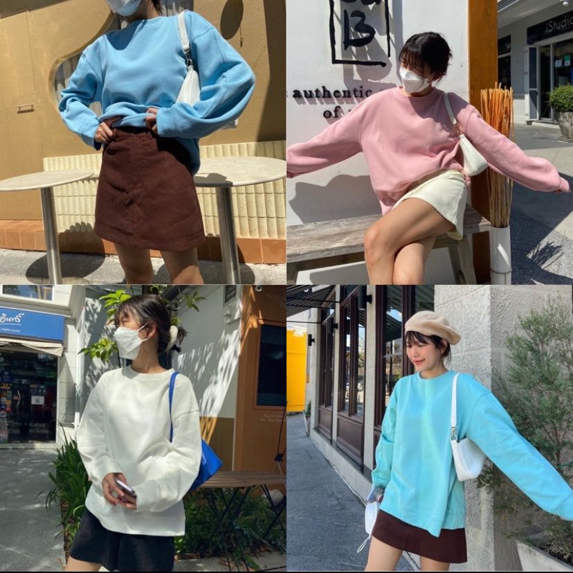 PONY PASTEL sweater 🌷🛼 เสื้อสเวตเตอร์แขนยาวสีพาสเทล มี4สี (C7567) 