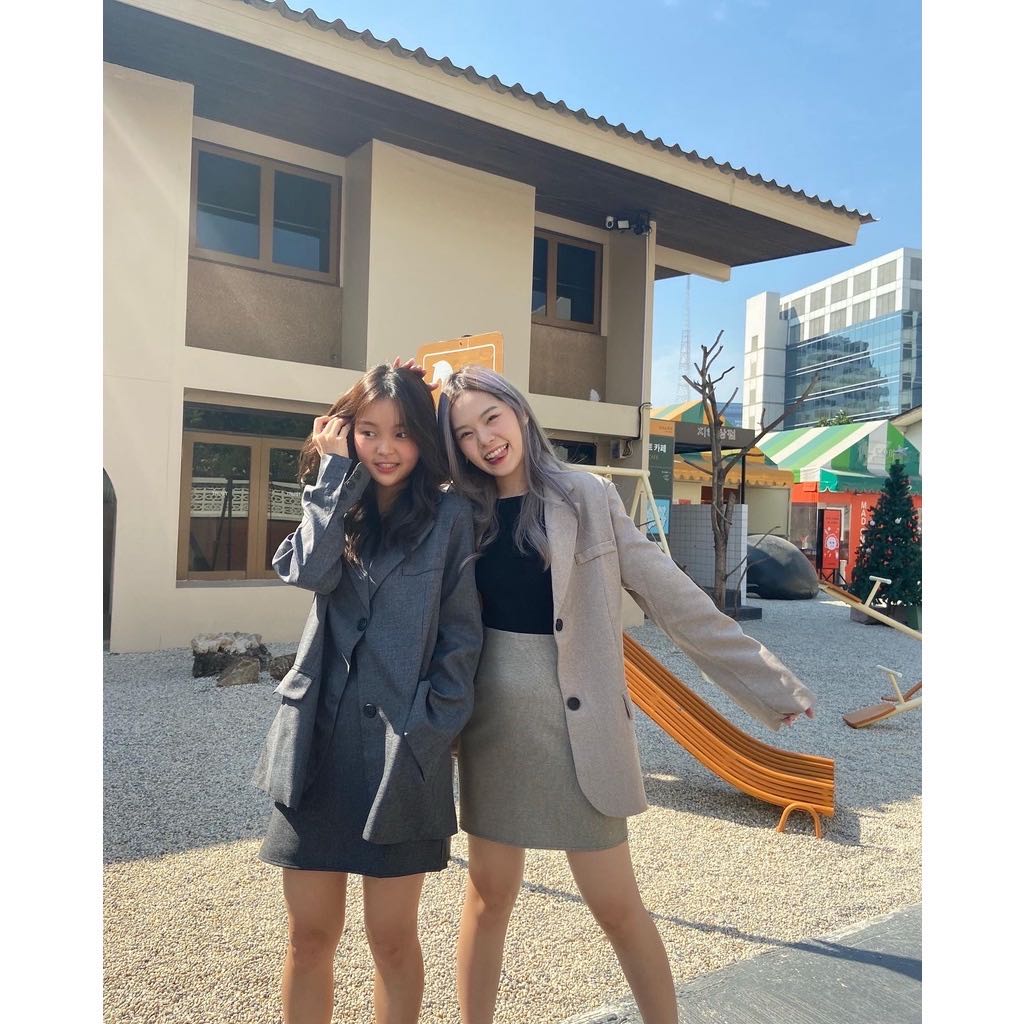 WORKING WOMAN set 📨🧸✨ เสื้อสูทแขนยาว และกระโปรงทรงเอ (C2039/C2040) 