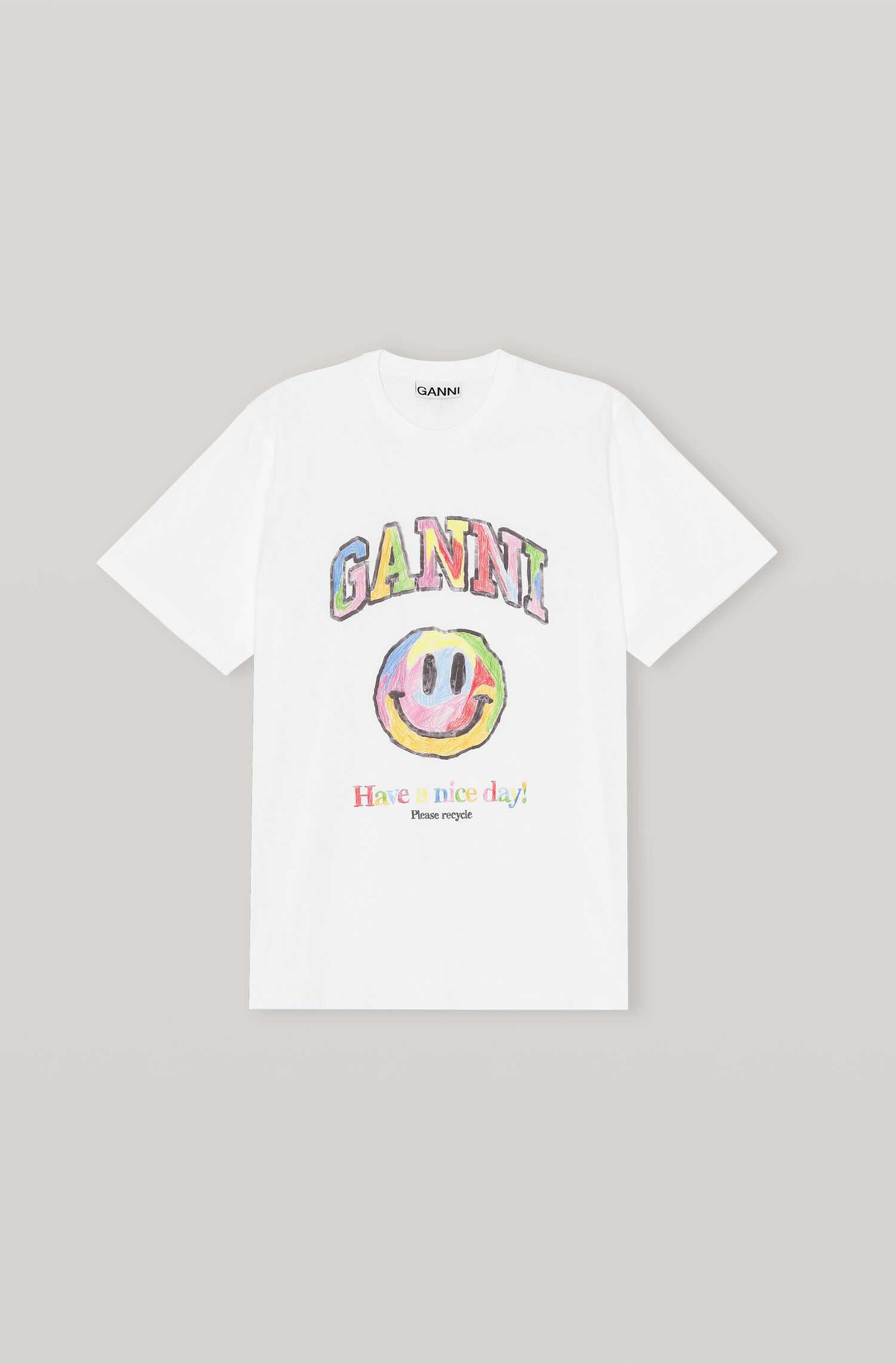 GANNI | Rainbow Smiley Tee | LINE SHOPPING