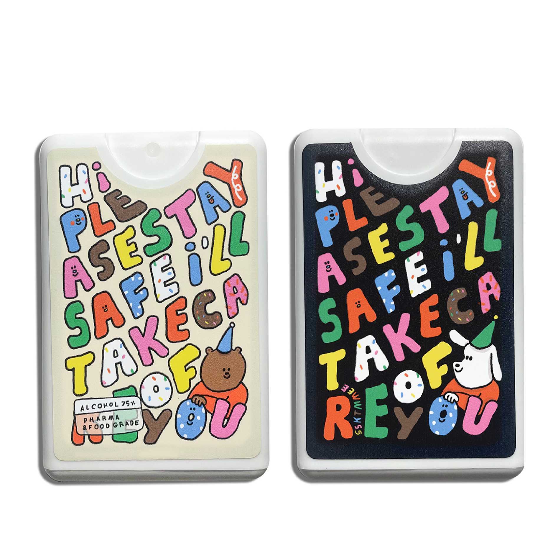 alcohol spray card - stay safe