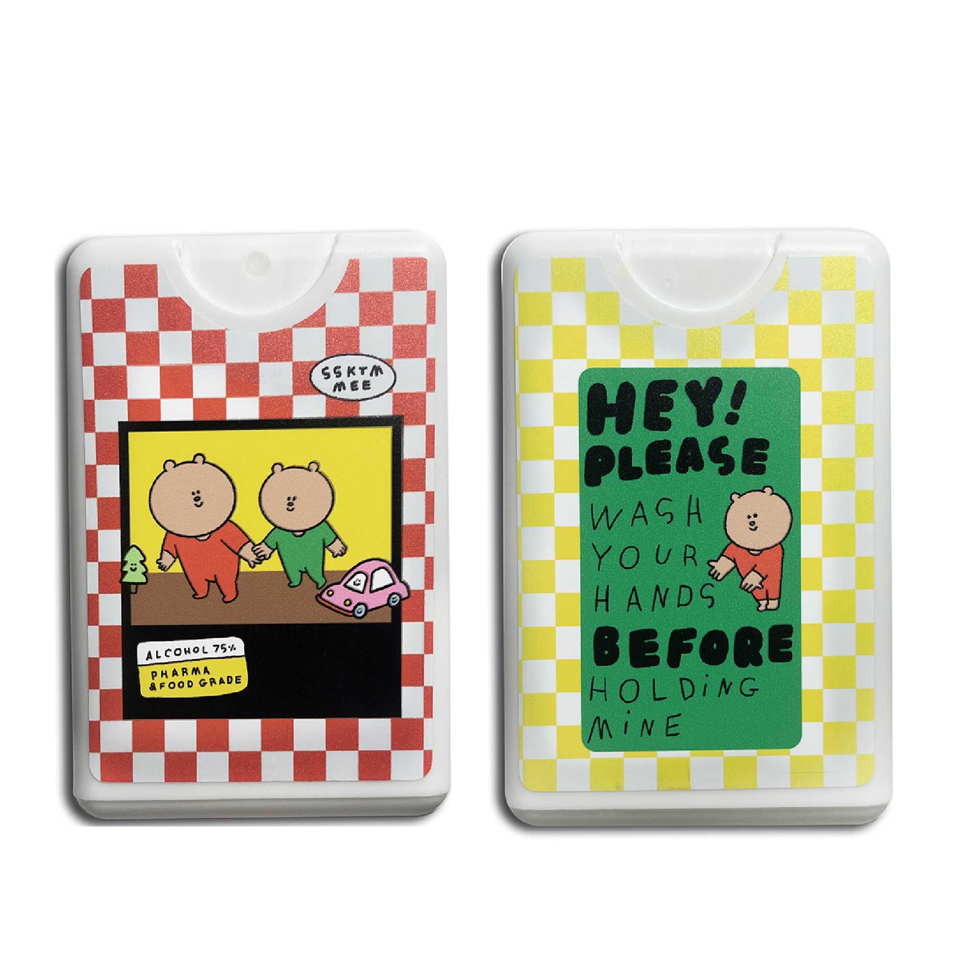 alcohol spray card - holding mine