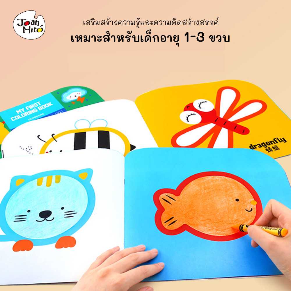 สมุดระบายสีระดับเริ่มต้นสำหรับเด็ก  Joan Miro/Jar Melo  My First Coloring Book