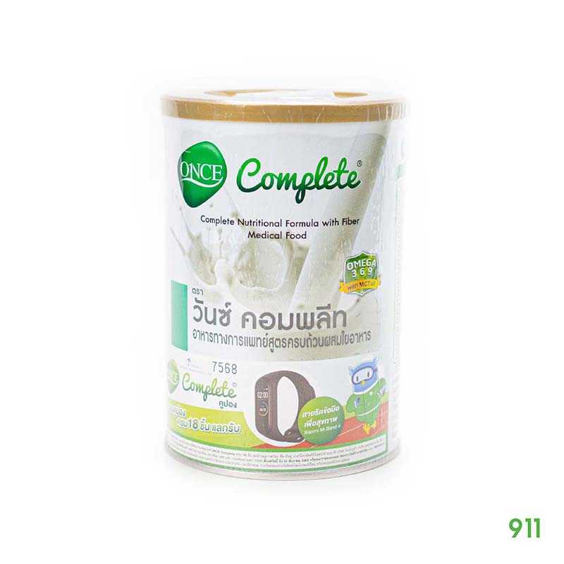 วันซ์ คอมพลีท 1 กระป๋อง อาหารเสริมทางการแพทย์ 400 กรัม สูตรครบถ้วนผสมใยอาหาร | Once Complete 400 g
